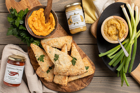 Preserved Lemon Cream Scones with Apricot Harissa Butter – Casablanca Market