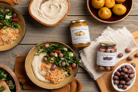 Moroccan Quinoa Bowl With Preserved Lemons & Purple Olives – Casablanca Market