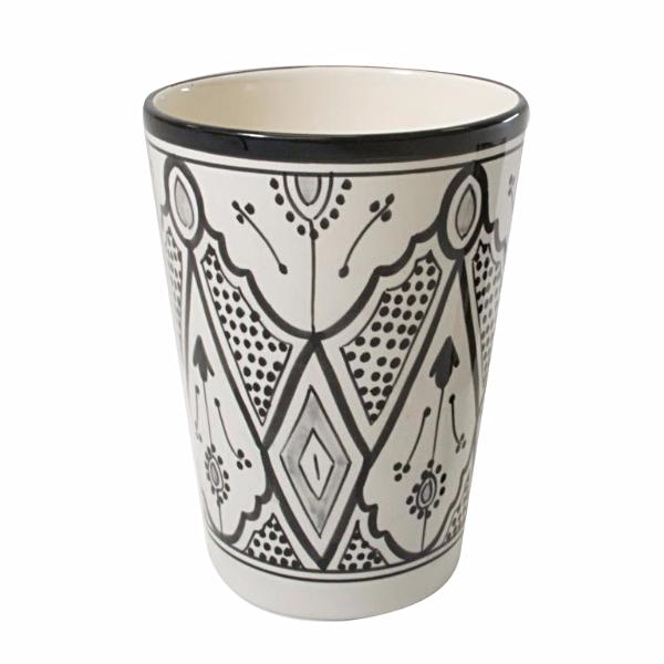 Classic Design Vase/Utensil/Wine Holder, Black and White