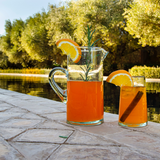 Hand Blown Pitcher with Handle, Clear