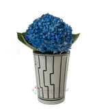 Tapis Design Vase/Utensil/Wine Holder, Black and White