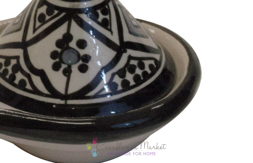 Classic Design Spice Duo Tagine, Black and White