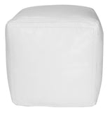 Moroccan Contemporary Leather Pouf, LaNeige