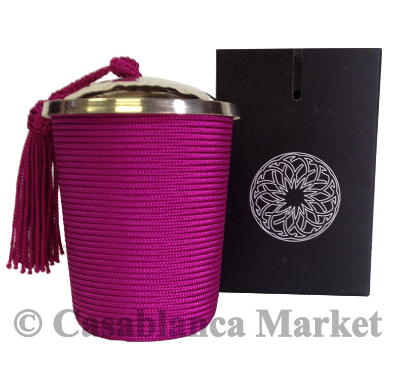 Silk Wrapped Candle, Purple