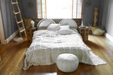 Vintage Moroccan Wedding Blanket Handira, White