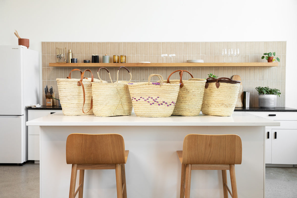 Market Basket with Brown Straps, Short