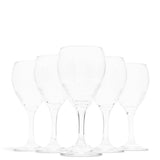 Moroccan Minimalist Chic Wine Glasses, Clear (Set of 6)