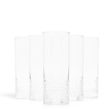 Moroccan Minimalist Chic Water Glasses,  Clear (Set of Six)