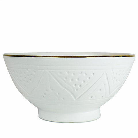 Cereal/Salad Bowl, White Gold