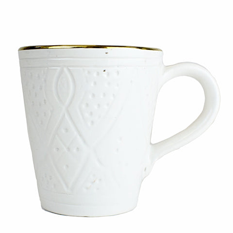 Coffee Mug, White Gold
