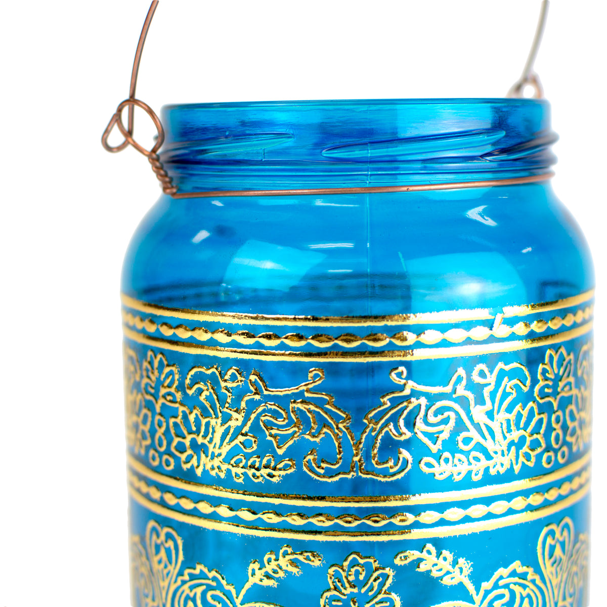 Bohemian Moroccan Lantern/Candle Holder, Turquoise