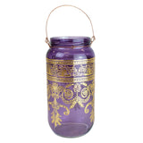 Bohemian Moroccan Lantern/Candle Holder, Violet