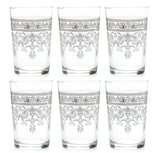 Luxury Rosaly Relief Tea Glasses (Set of 6)