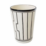 Tapis Design Vase/Utensil/Wine Holder, Black and White