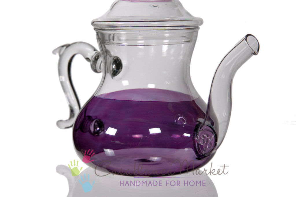 Purple Glass Moroccan Teapot