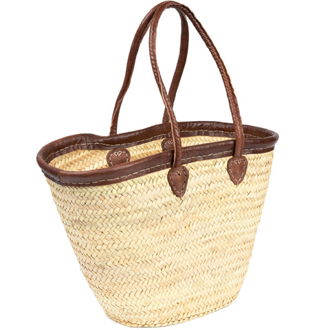 Market Basket with Brown Straps