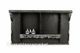 Vintage Moroccan Wood Shelf, Black & White