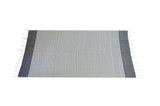 Moroccan Throw/Shawl, Charcoal and Off-White Stripes