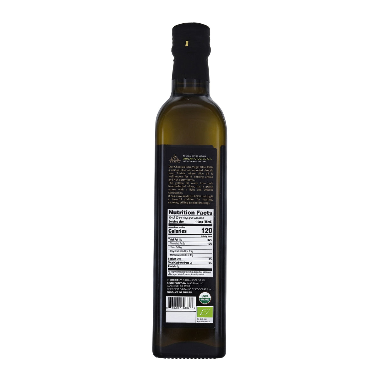 Tunisian Organic Olive Oil, Delicate Premium 500ml