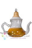 Orange Glass Moroccan Teapot