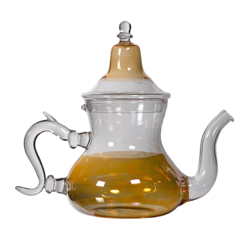 Orange Glass Moroccan Teapot