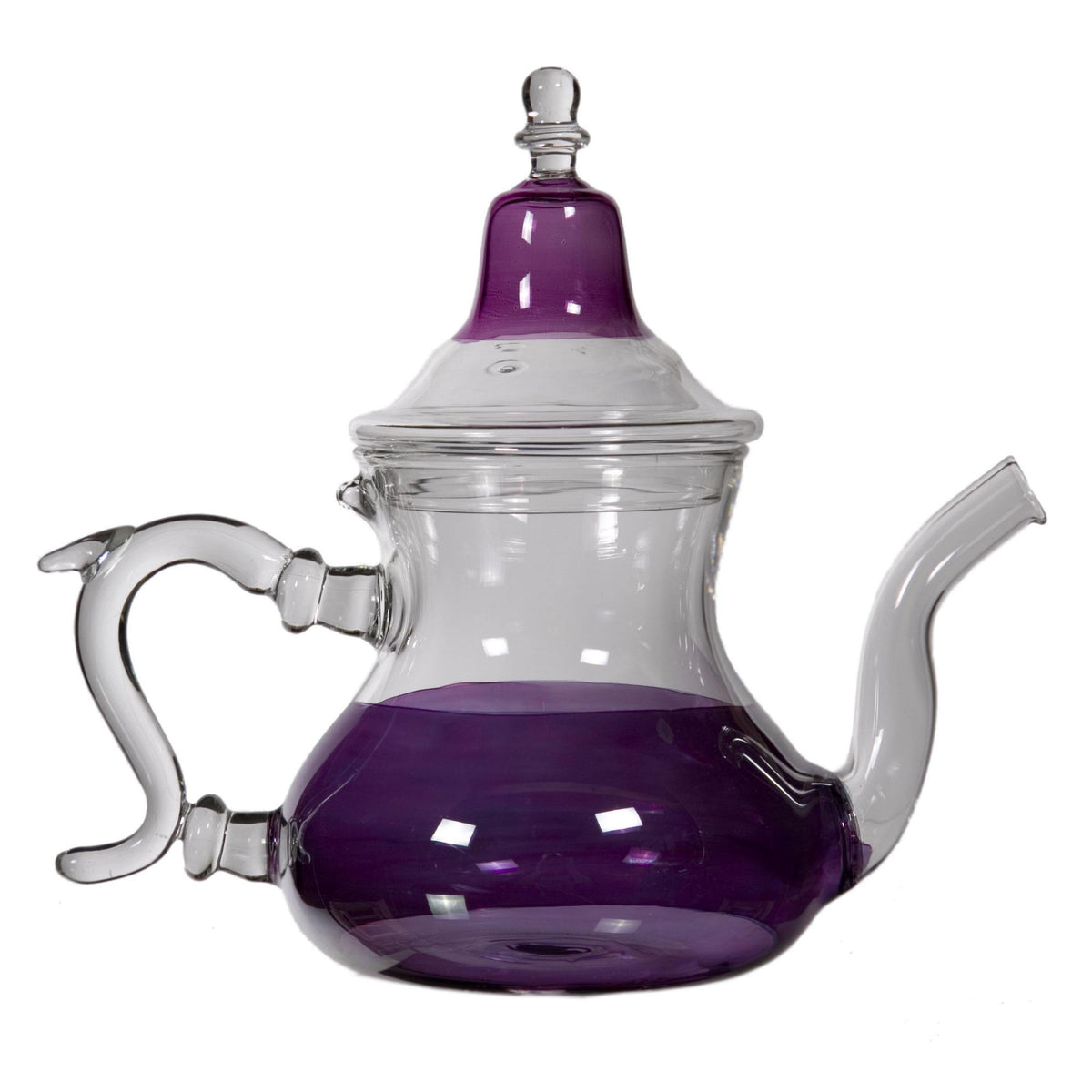 Purple Glass Moroccan Teapot