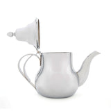 Moroccan Stainless-Steel Tea Pot, Silver