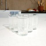 Moroccan Minimalist Chic Tea  Glasses, Clear (Set of Six)