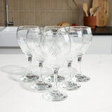 Moroccan Minimalist Chic Wine Glasses, Clear (Set of 6)