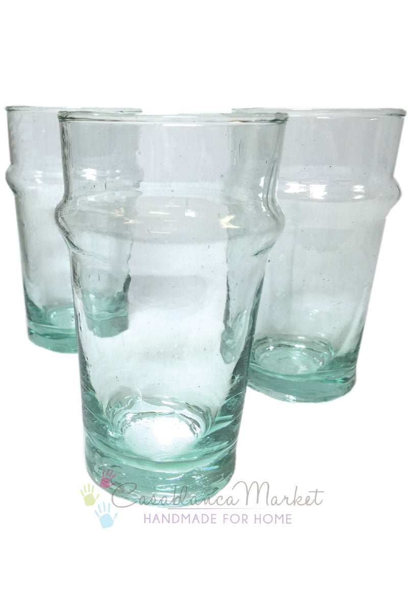 Beldi Moroccan Water/Tea Glasses Large, Clear (Set of 6)