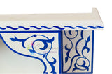 Bleu Majorelle on White Wall Shelf - Moroccan