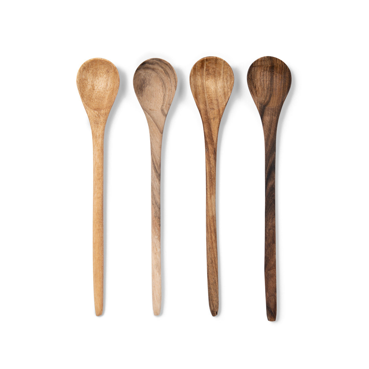 Walnut Wood Sugar and Spice Spoon, Set of Four