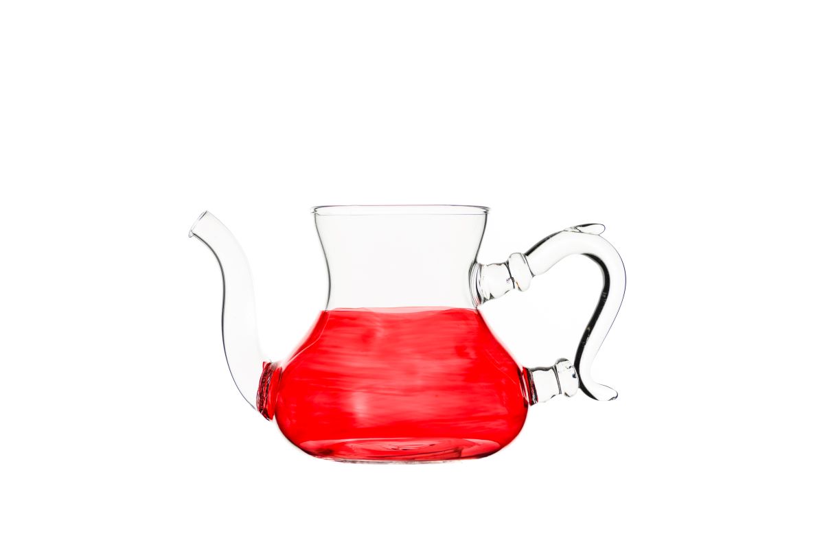 Red Glass Moroccan Teapot