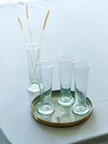 Moroccan Hand Blown Champagne Glasses (Set of 6), Clear