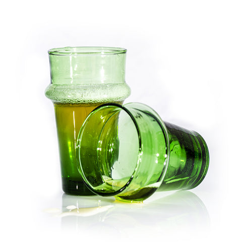 Beldi Moroccan Tea Glasses, Green (Set of 6)