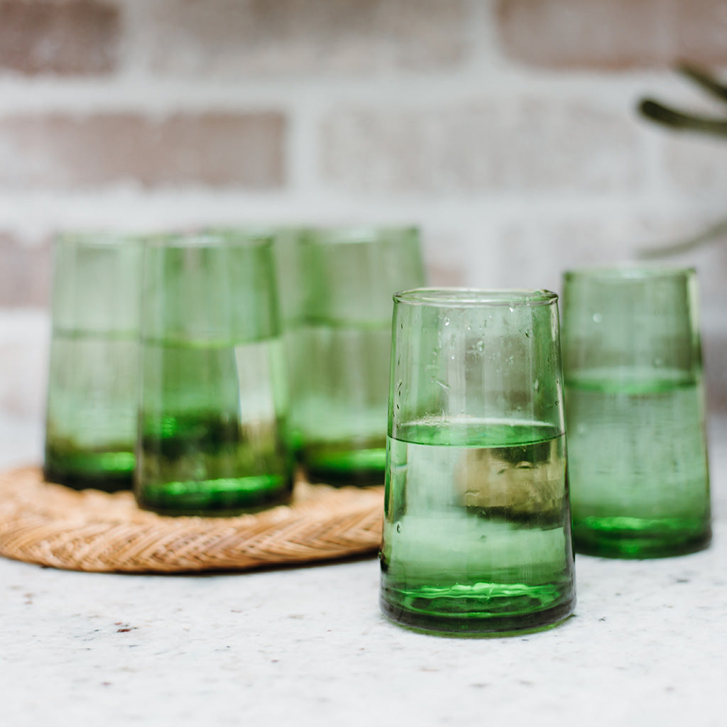 Far Wine Glasses, Green (Set of 6)