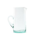 Hand Blown Pitcher with Handle, Clear