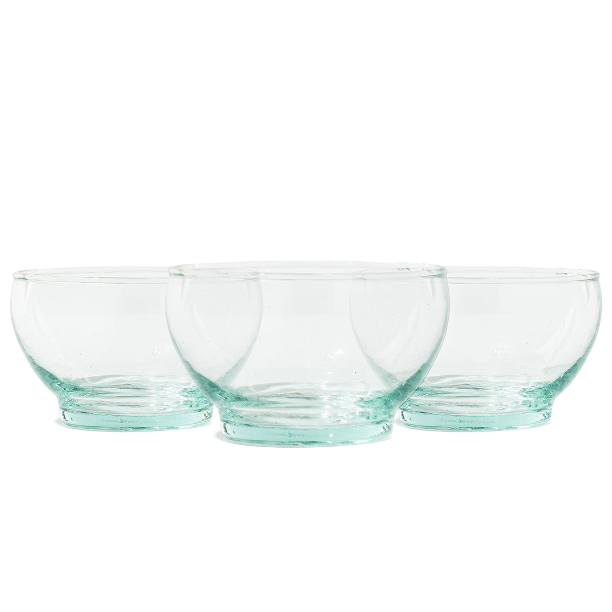 Hand Blown Versatile Serving Bowl, Clear (Set of 3)